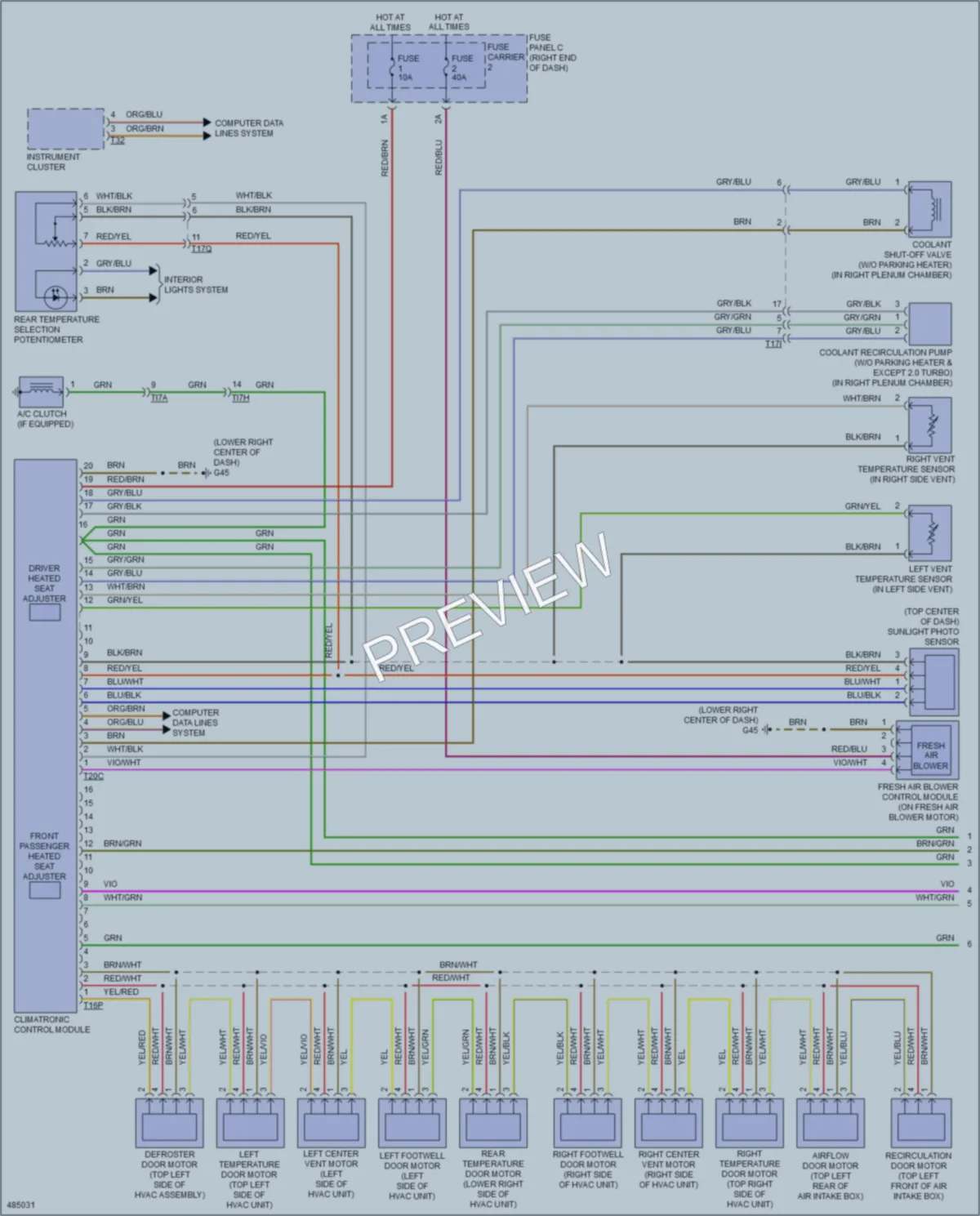 2015 Audi S6 Air Conditioning wiring diagram preview
