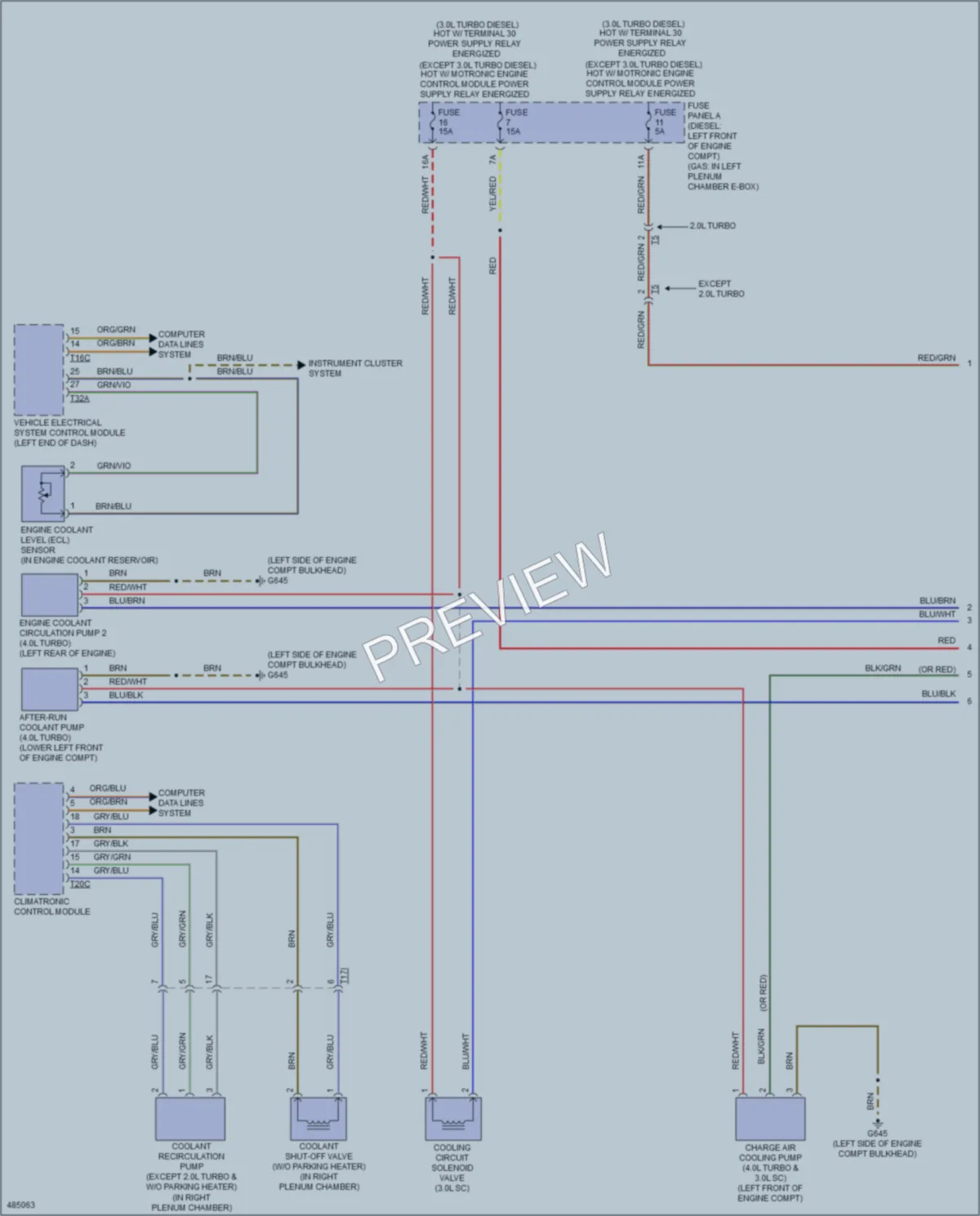 2015 Audi S6 Cooling Fan wiring diagram preview