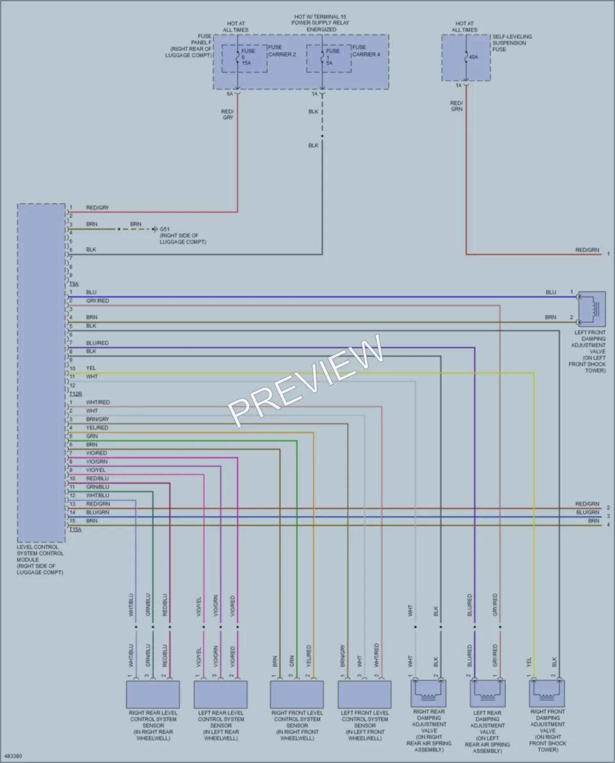 2015 Audi S7 Electronic Suspension wiring diagram preview