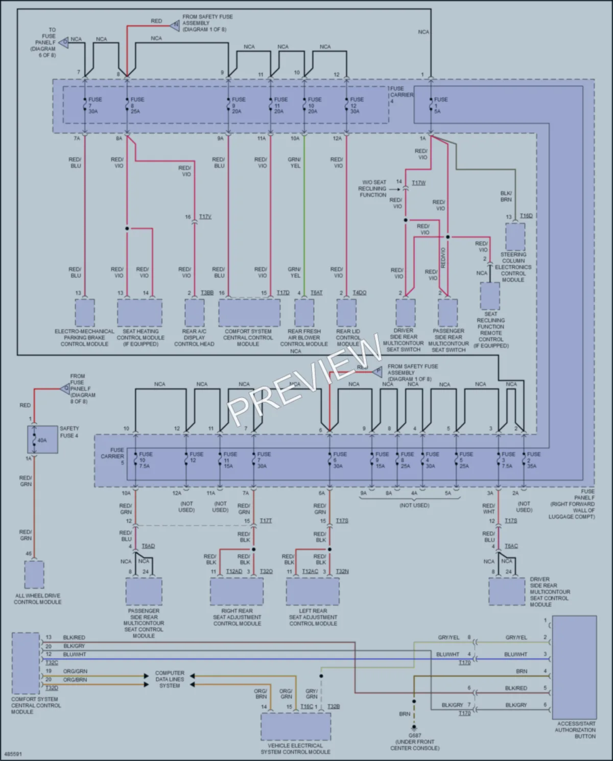 2015 Audi S8 Power Distribution wiring diagram preview