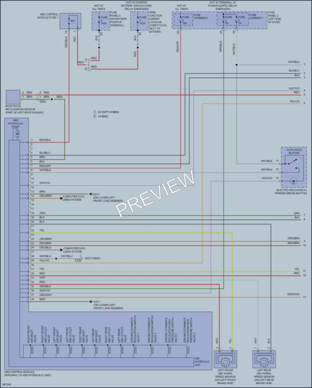 2015 Audi SQ5 Anti Lock Brakes wiring diagram preview
