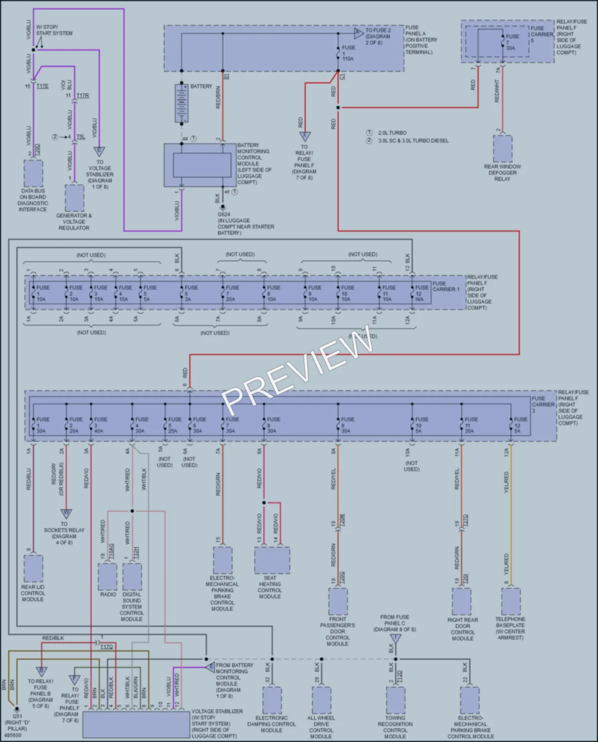 2015 Audi SQ5 Power Distribution wiring diagram preview