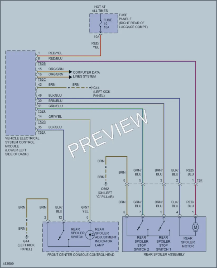 2015 Audi TT Active Bodyworks wiring diagram preview