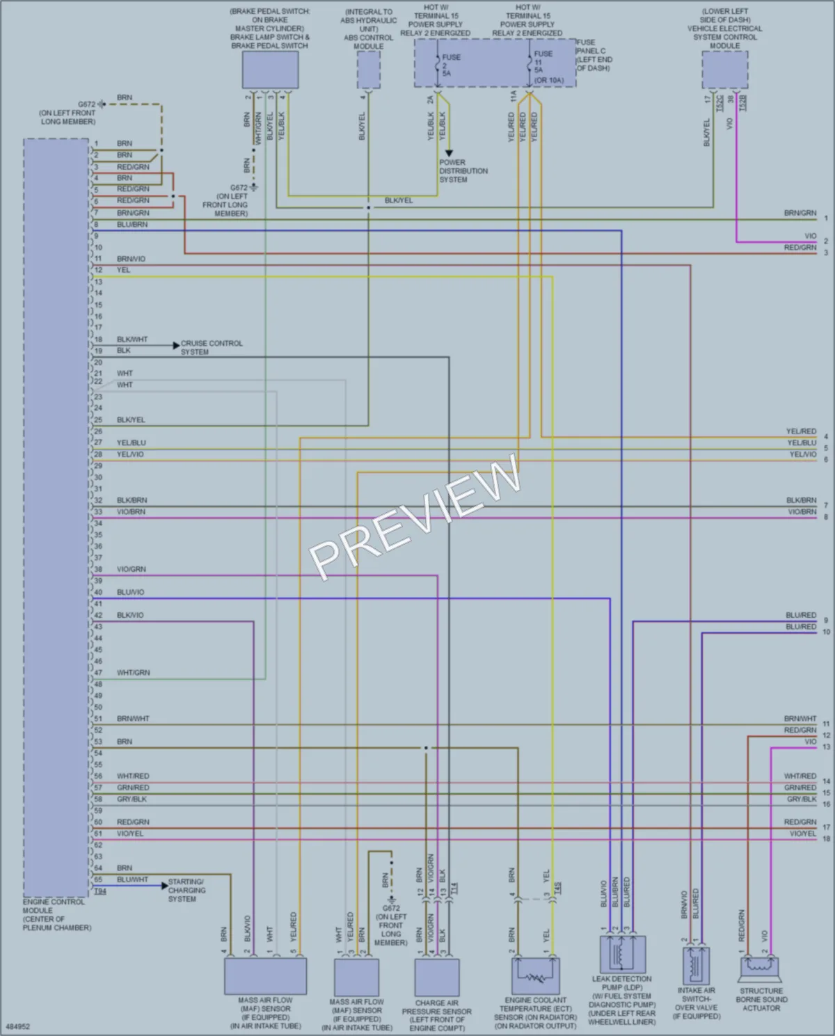 2015 Audi TT Engine Performance wiring diagram preview