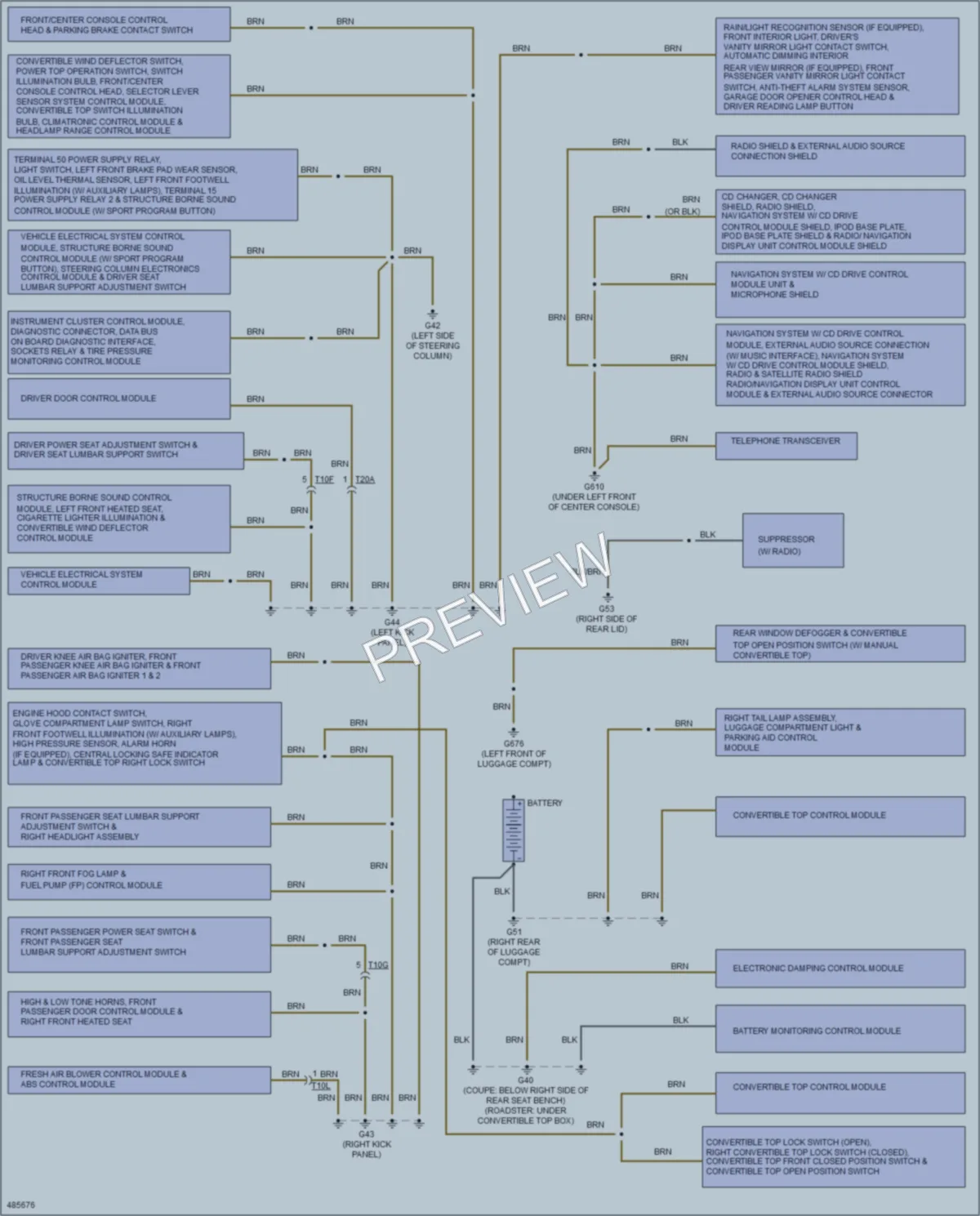 2015 Audi TT Ground Distribution wiring diagram preview