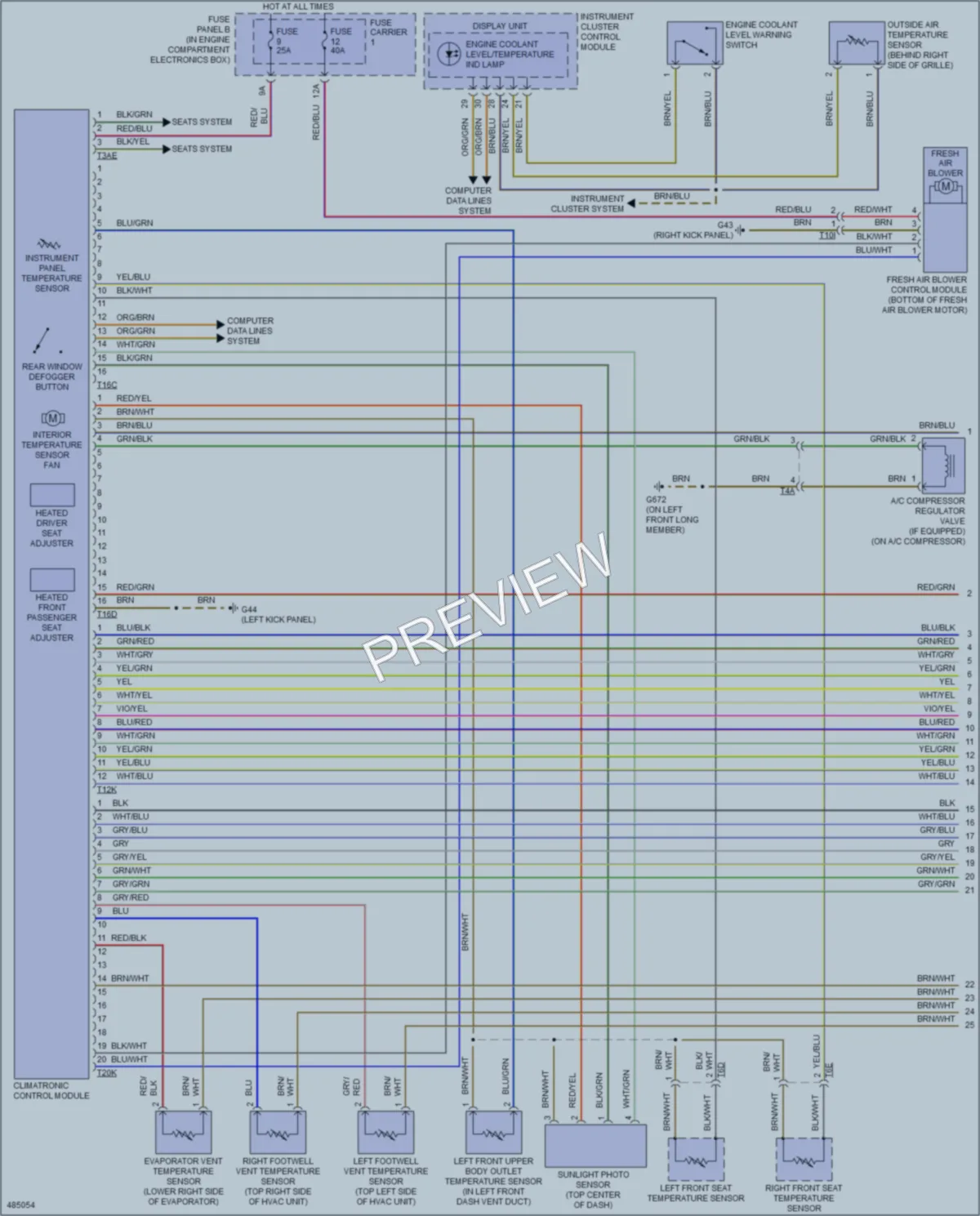 2015 Audi TTS Air Conditioning wiring diagram preview