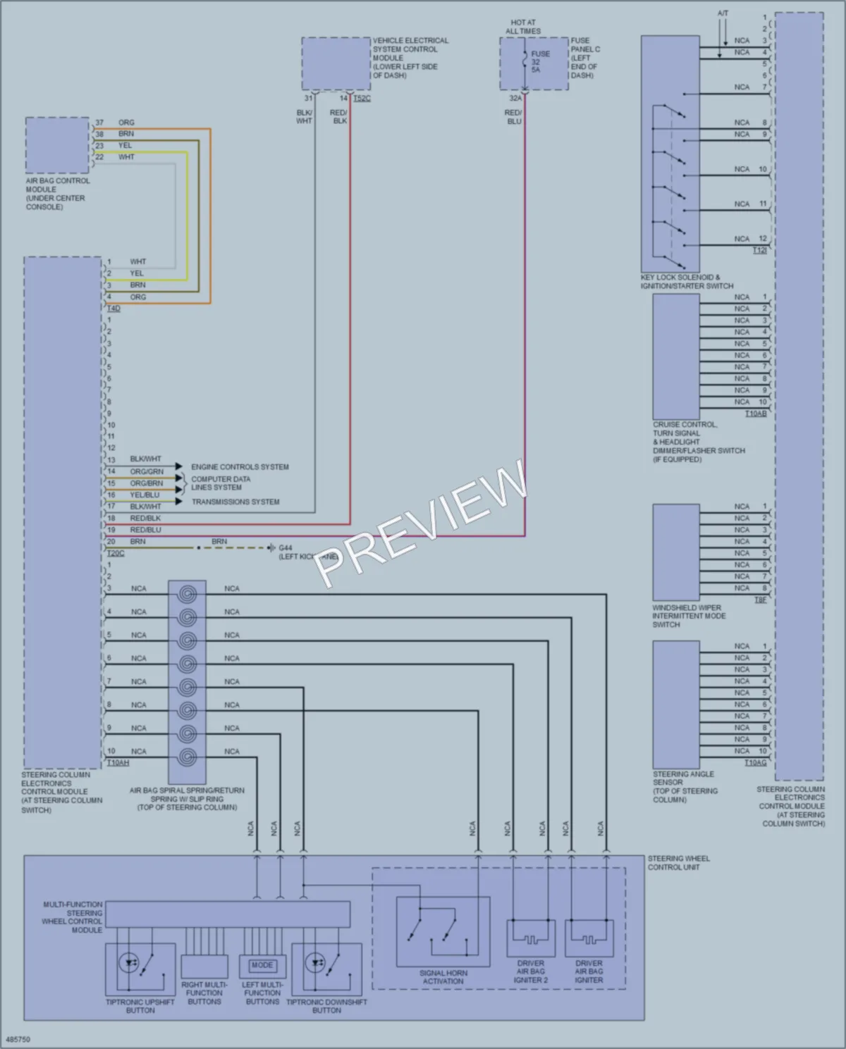 2015 Audi TTS Body Control Modules wiring diagram preview