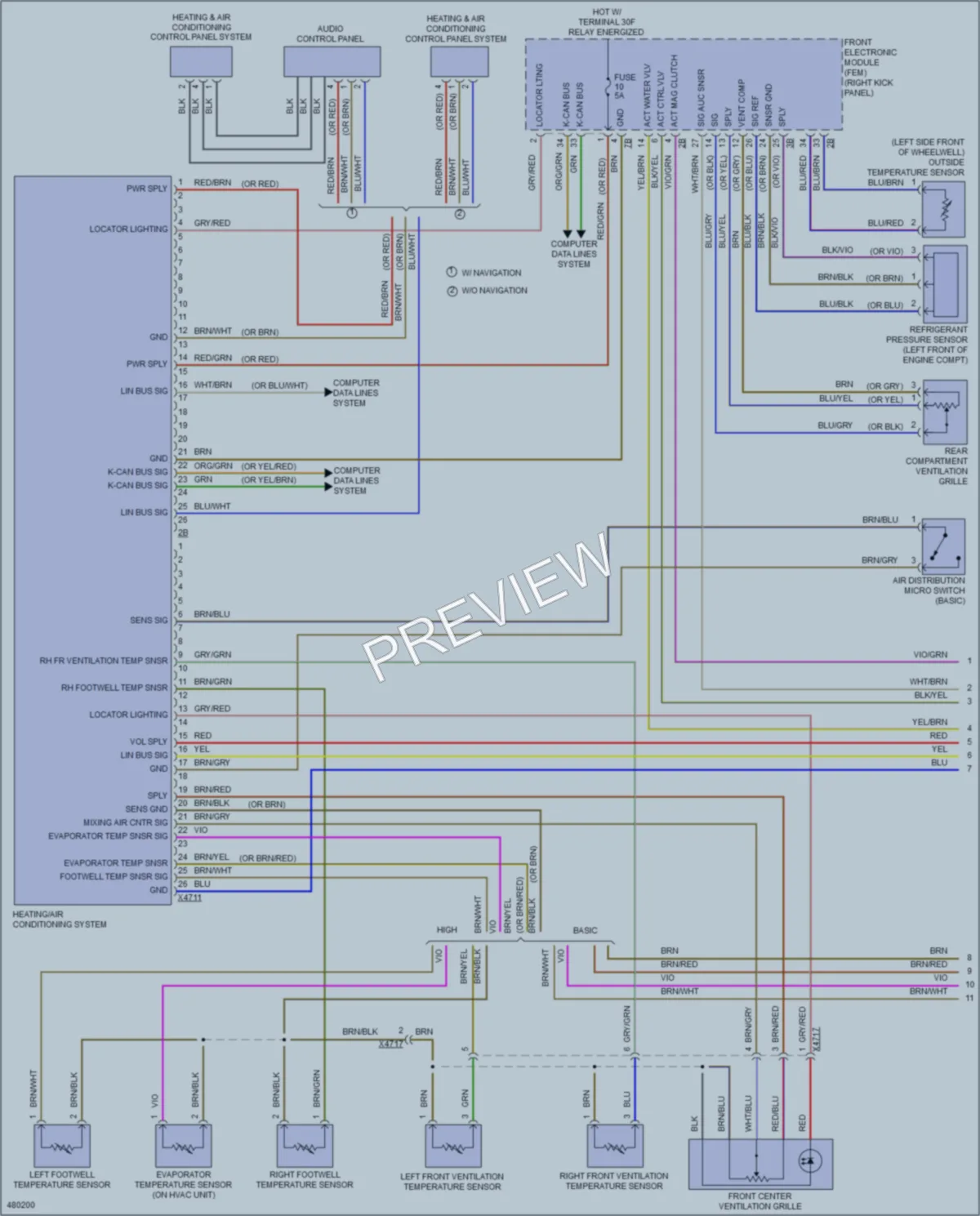 2015 BMW 228i Air Conditioning wiring diagram preview