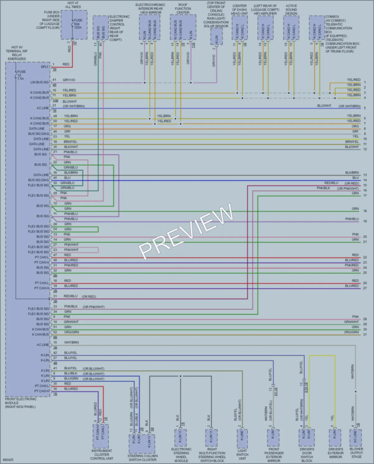 2015 BMW 228i Computer Data Lines wiring diagram preview