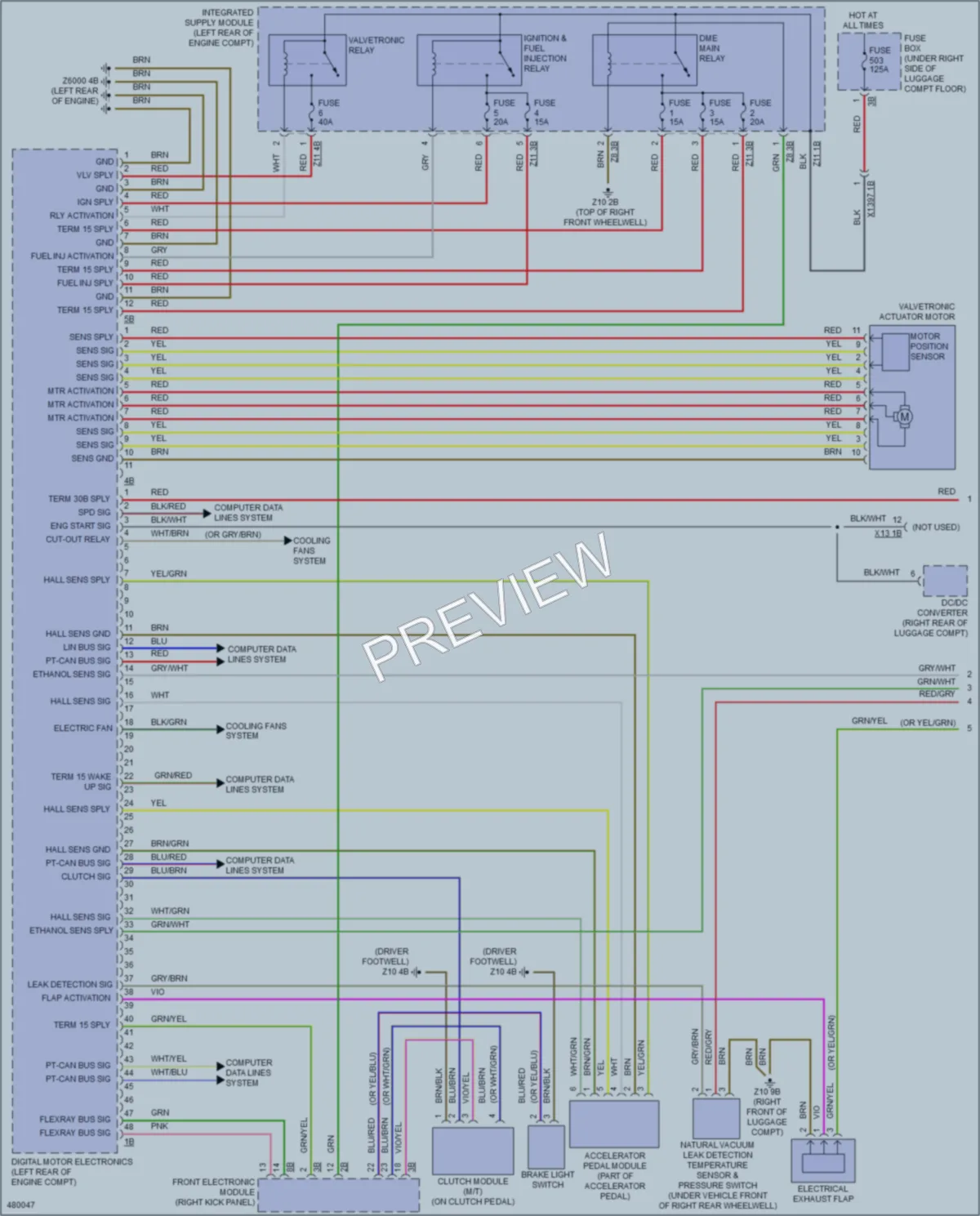 2015 BMW 228i Engine Performance wiring diagram preview
