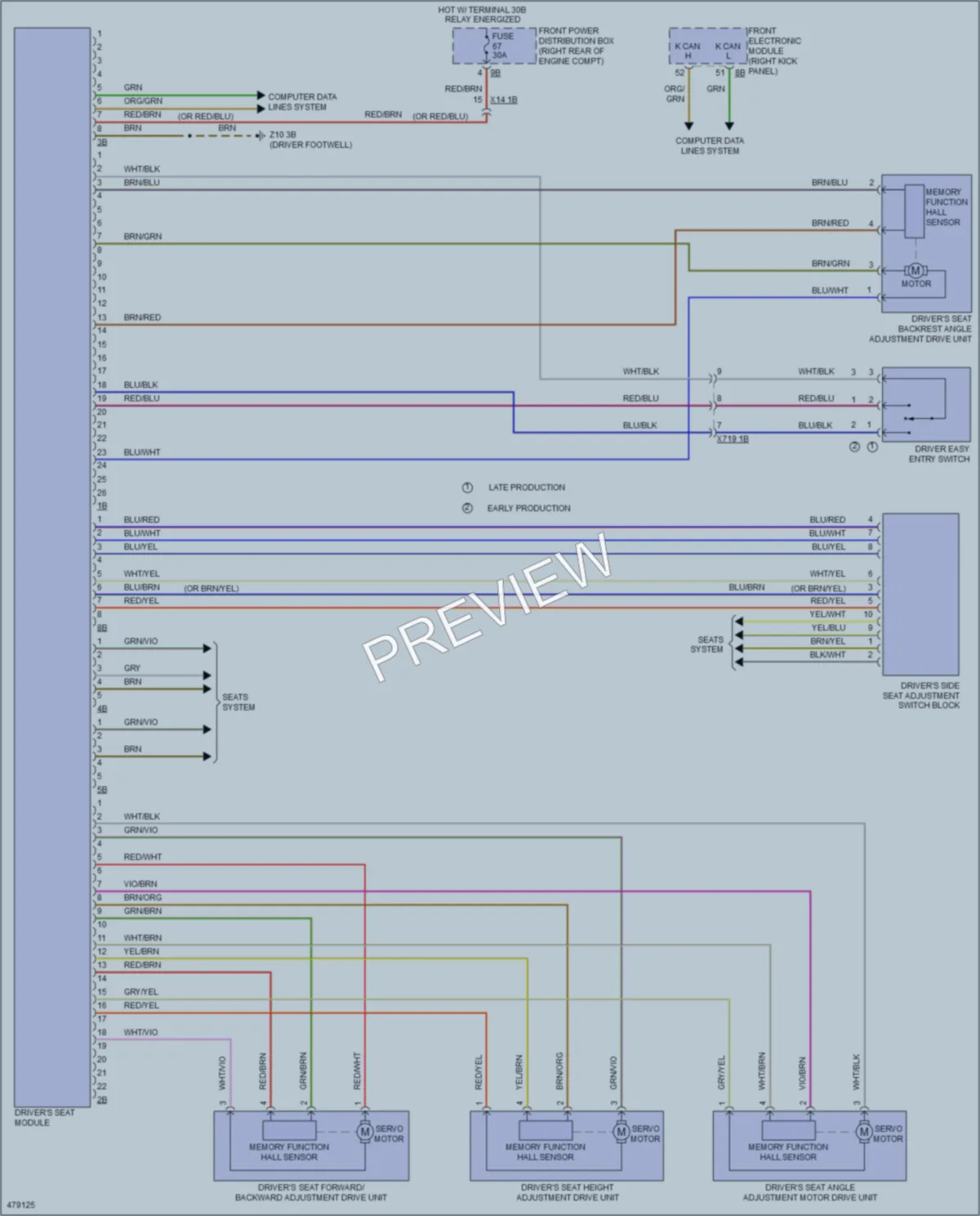 2015 BMW 228i Memory Systems wiring diagram preview
