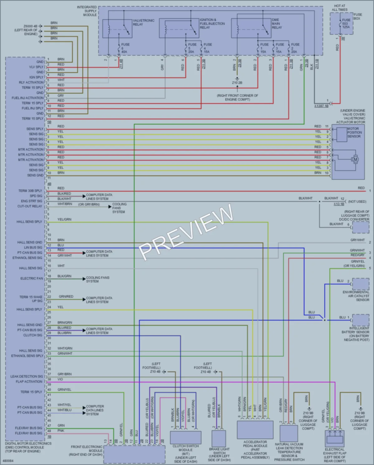 2015 BMW 320i Engine Performance wiring diagram preview