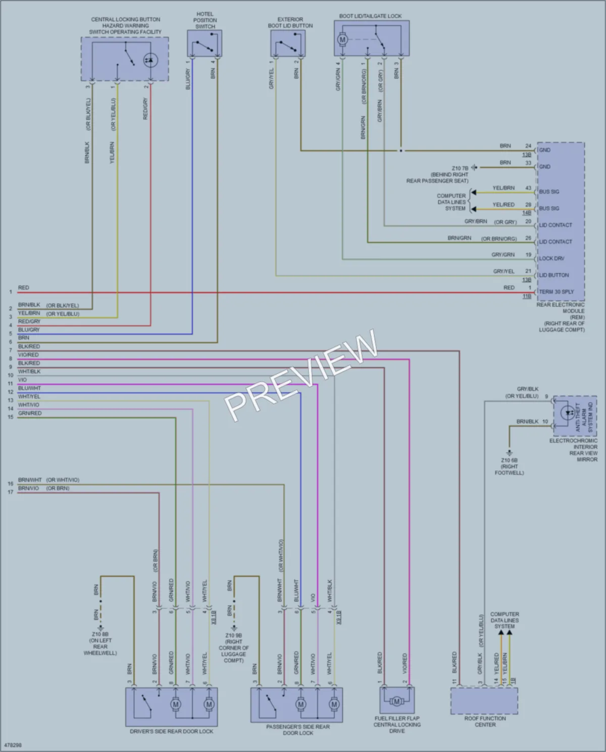 2015 BMW 335i Anti Theft wiring diagram preview