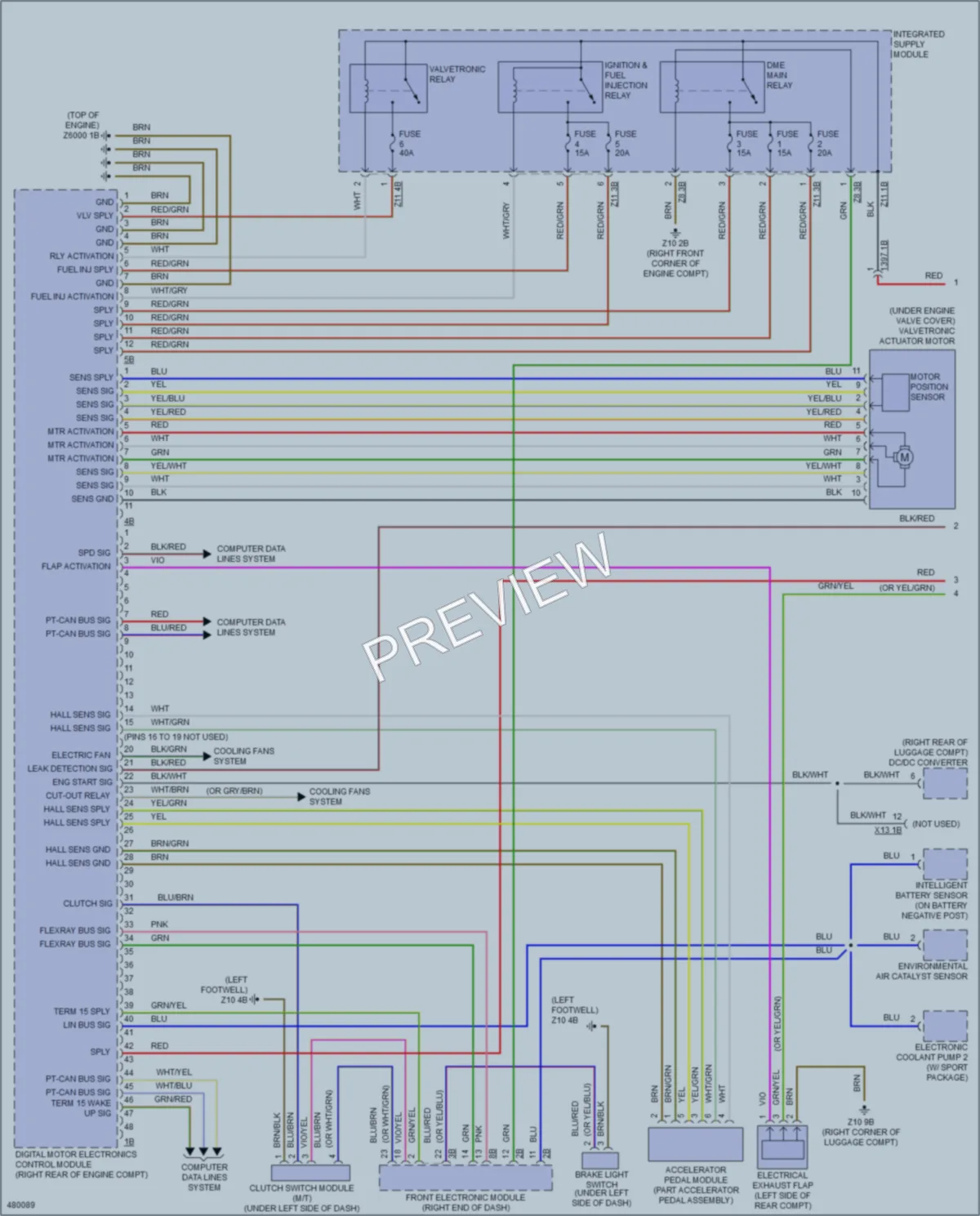 2015 BMW 335i Engine Performance wiring diagram preview