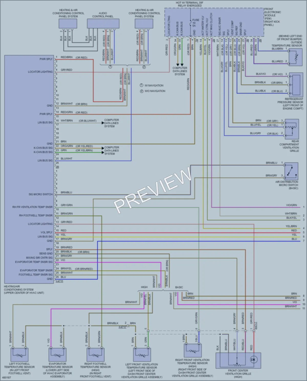 2015 BMW 428i Air Conditioning wiring diagram preview
