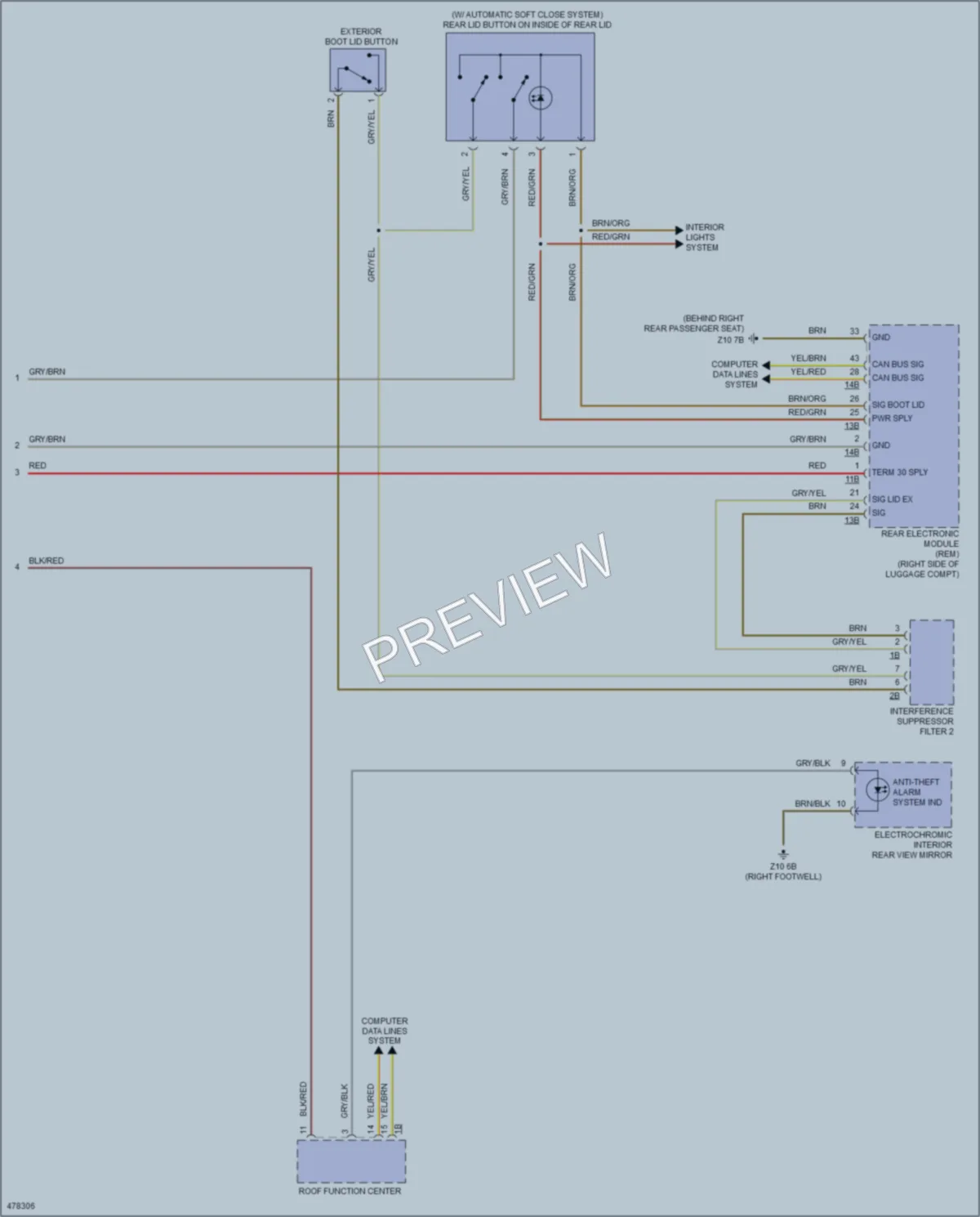 2015 BMW 428iGranCoupe Anti Theft wiring diagram preview