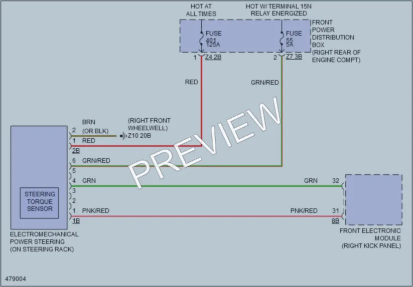 2015 BMW 428iGranCoupe Electronic Power Steering wiring diagram preview