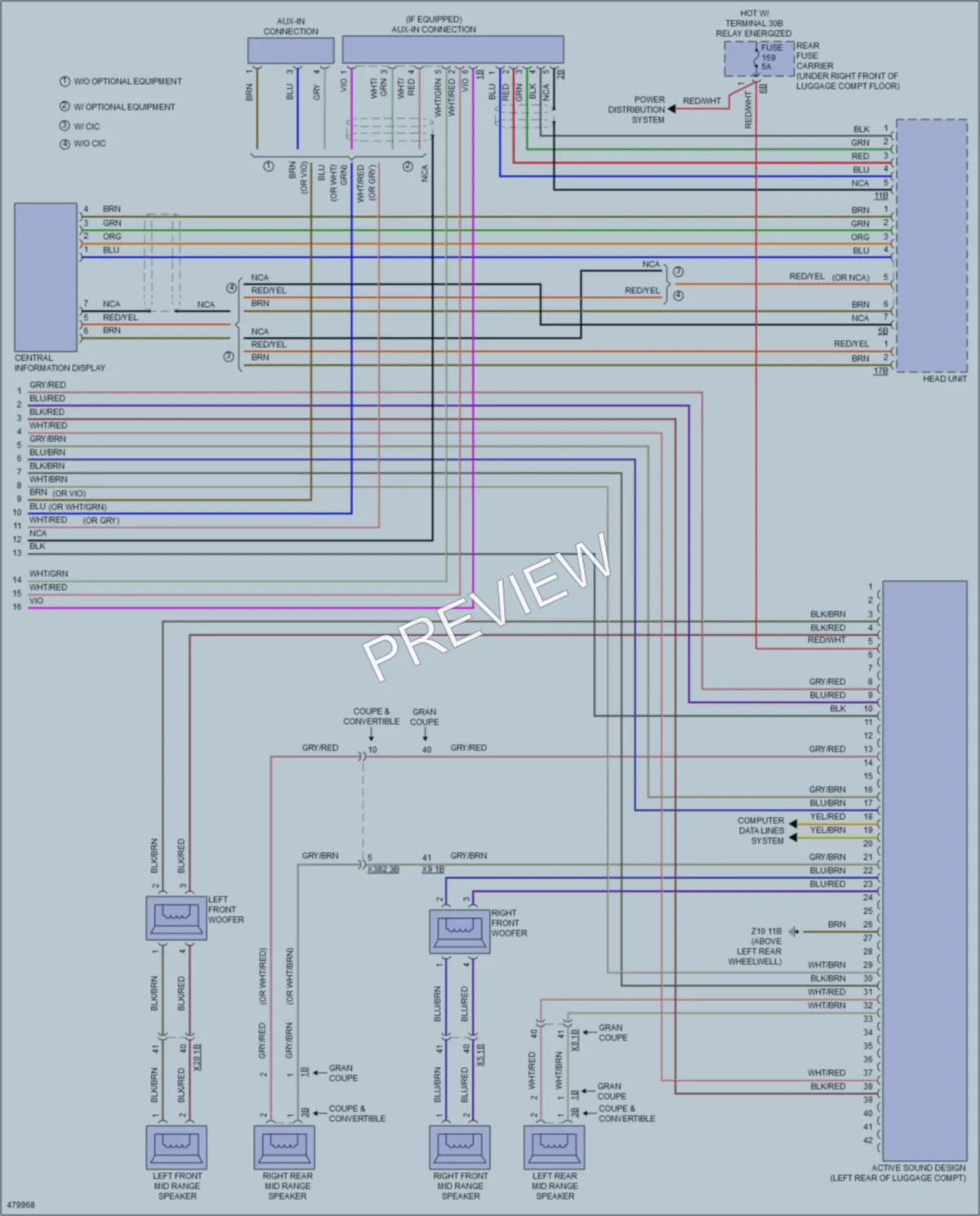 2015 BMW 428iGranCoupe Radio wiring diagram preview
