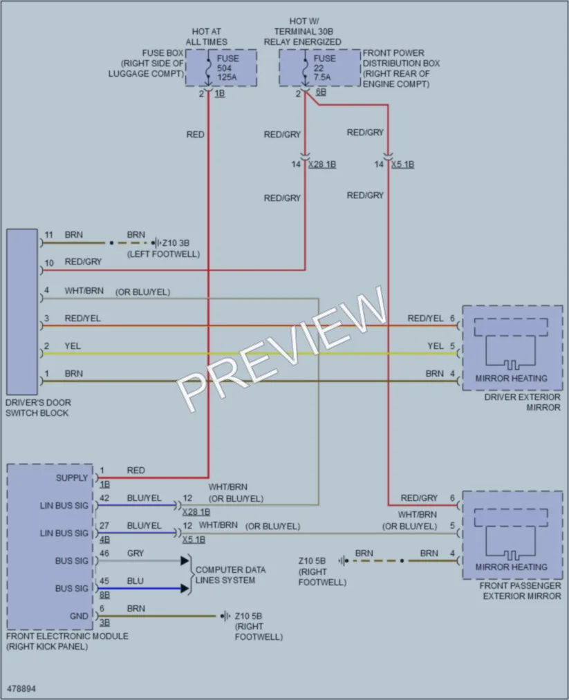 2015 BMW 435i Defoggers wiring diagram preview