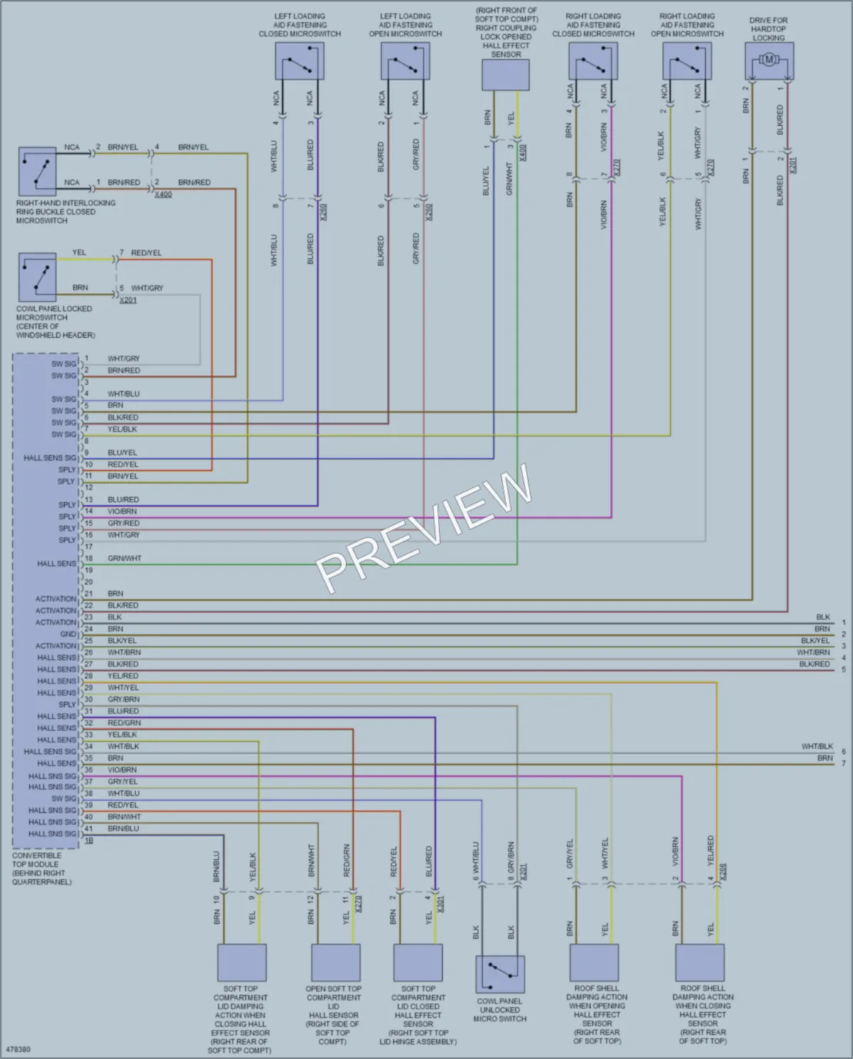 2015 BMW 435i Power Top Sunroof wiring diagram preview