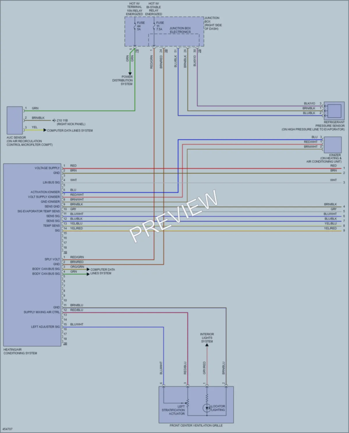 2015 BMW 528i Air Conditioning wiring diagram preview