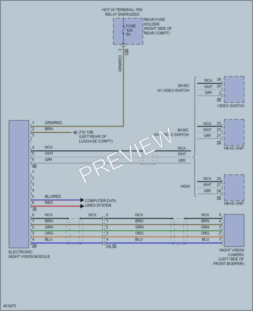 2015 BMW 528i Instrument Cluster wiring diagram preview