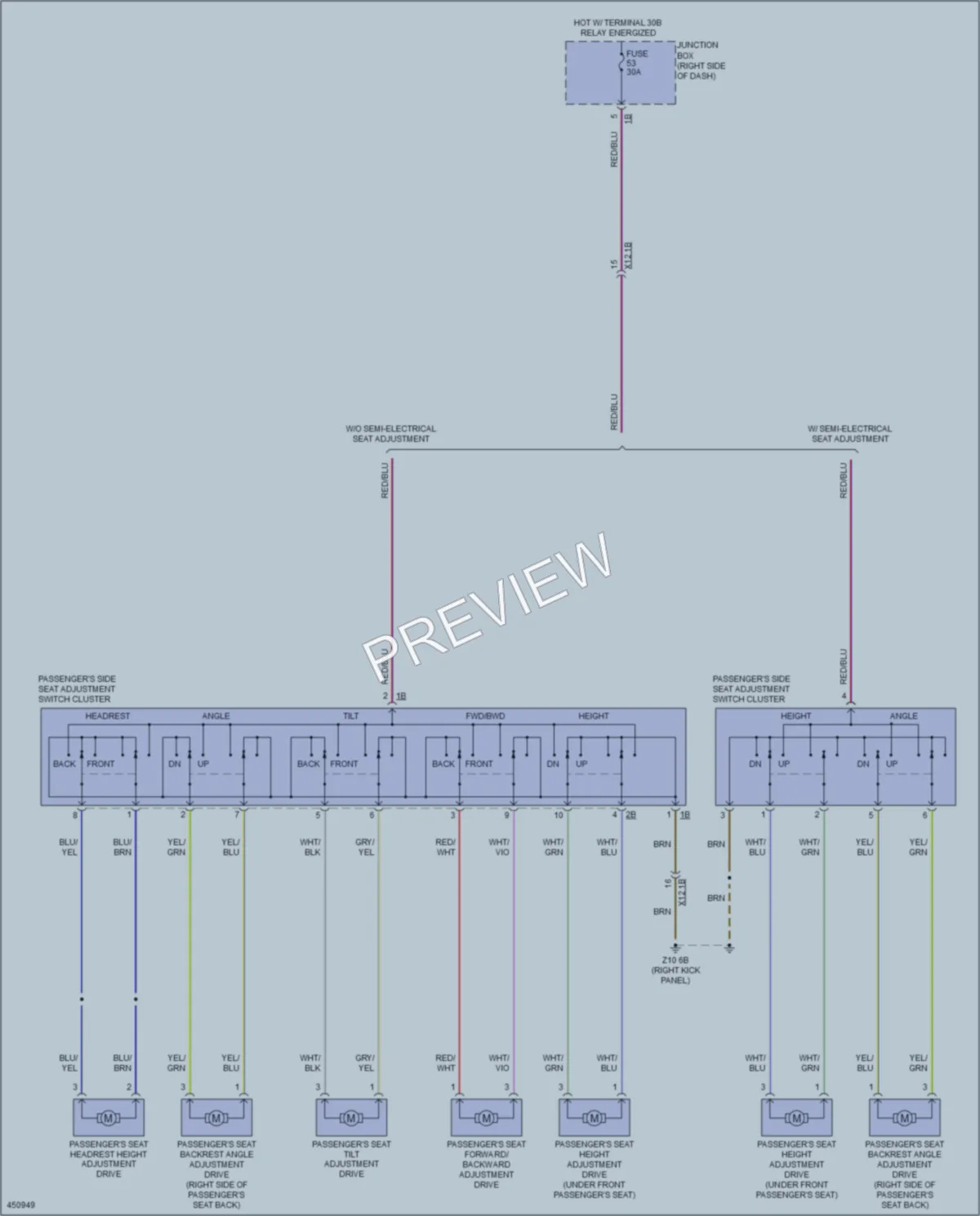 2015 BMW 535d Power Seats wiring diagram preview