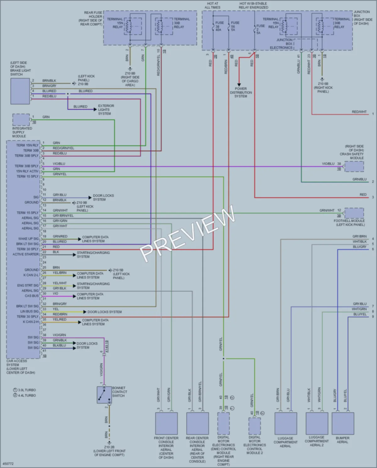 2015 BMW 550iGranTurismo Anti Theft wiring diagram preview