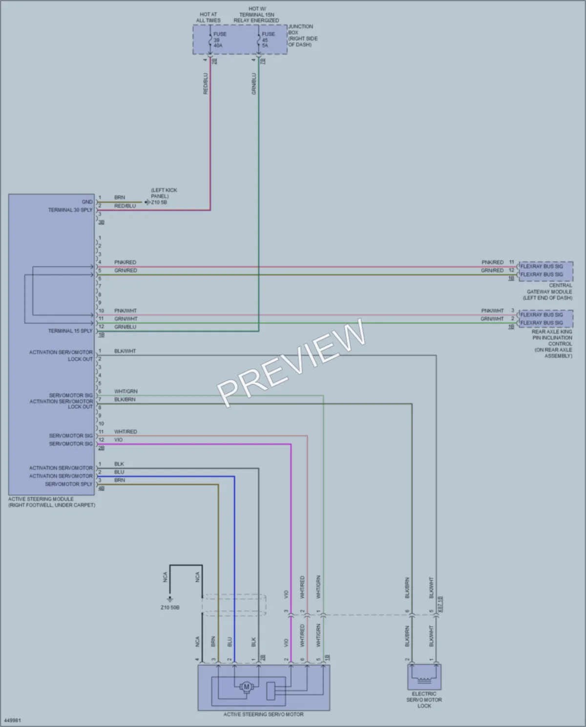 2015 BMW 550iGranTurismo Electronic Power Steering wiring diagram preview