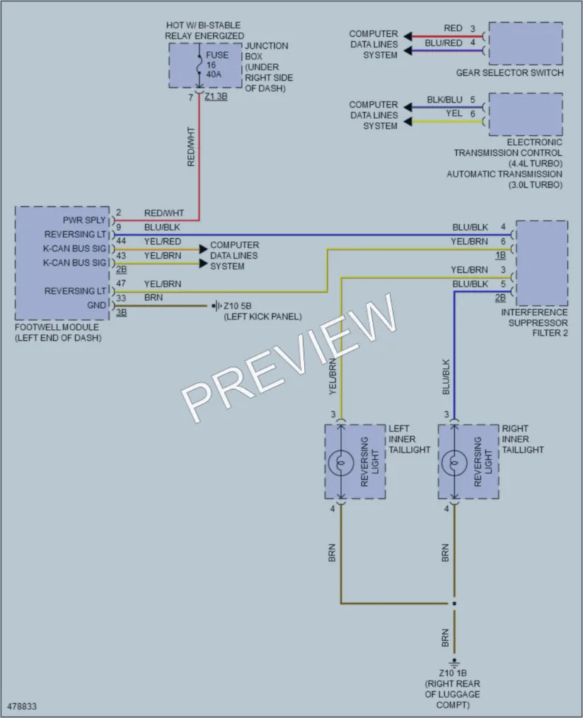 2015 BMW 640i Exterior Lights wiring diagram preview