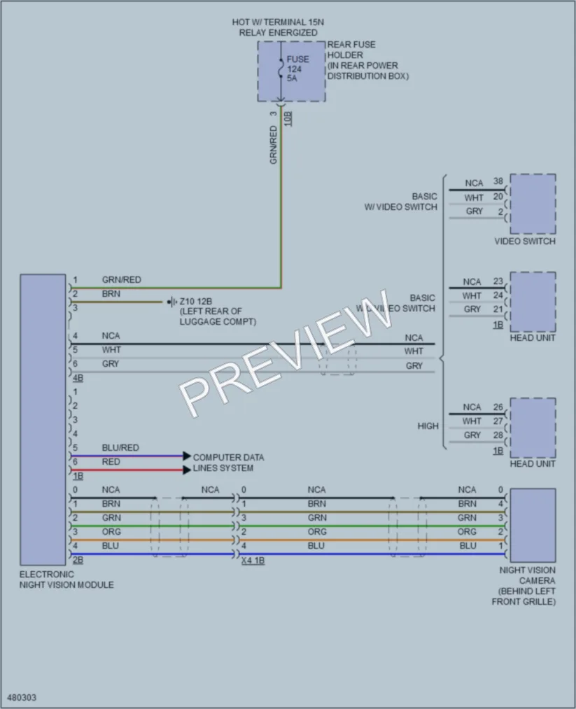 2015 BMW 640i Instrument Cluster wiring diagram preview