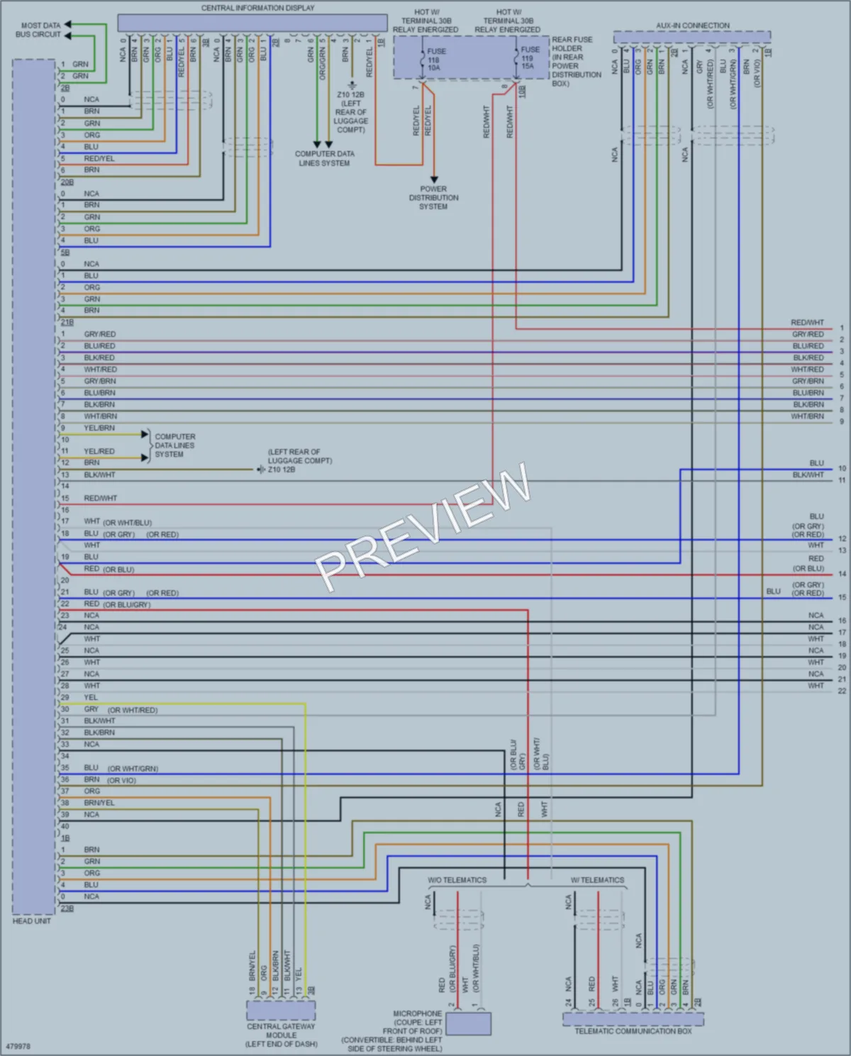 2015 BMW 650i Radio wiring diagram preview