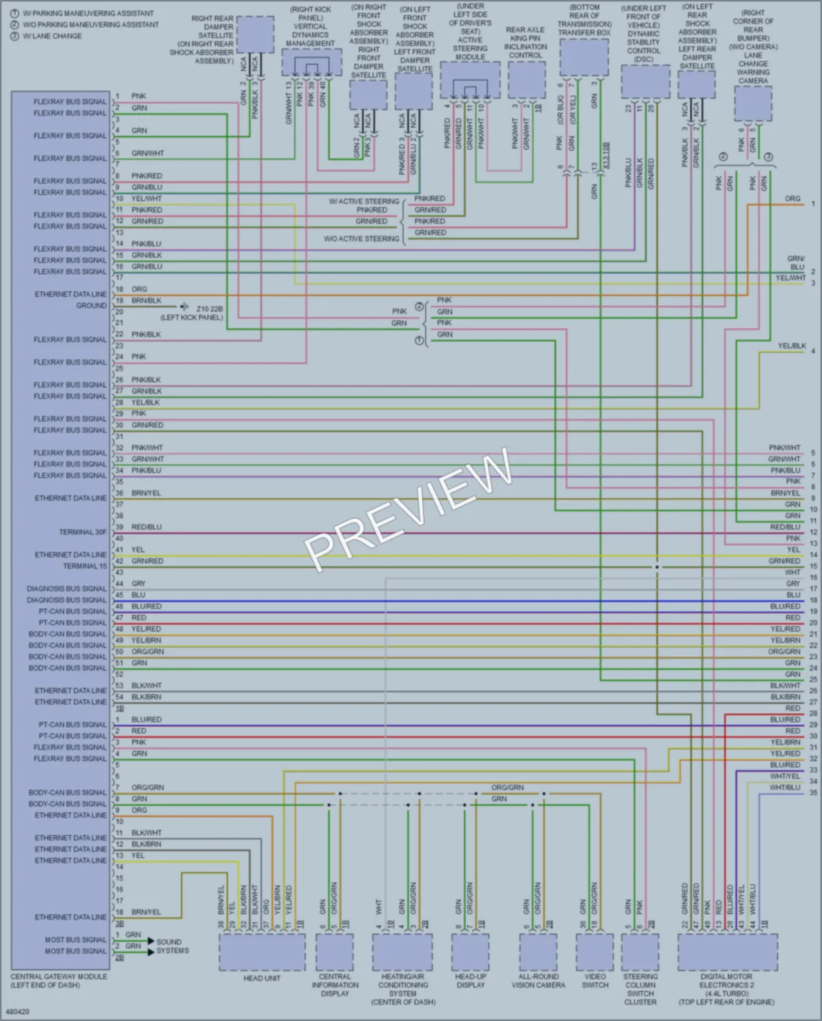 2015 BMW 650iGranCoupe Computer Data Lines wiring diagram preview