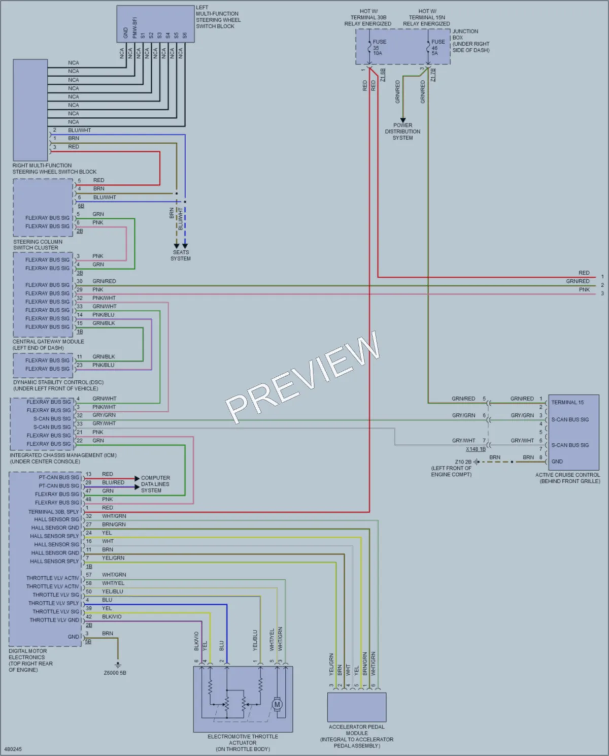 2015 BMW 650iGranCoupe Cruise Control wiring diagram preview