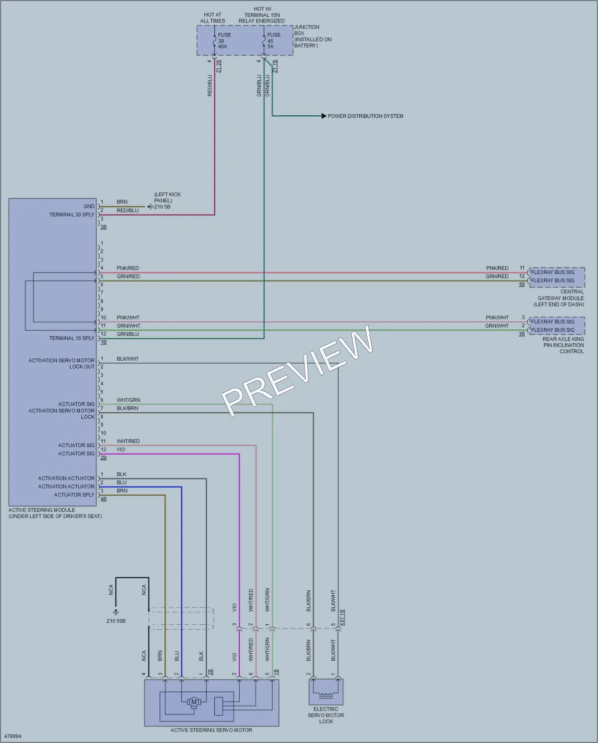 2015 BMW 650iGranCoupe Electronic Power Steering wiring diagram preview