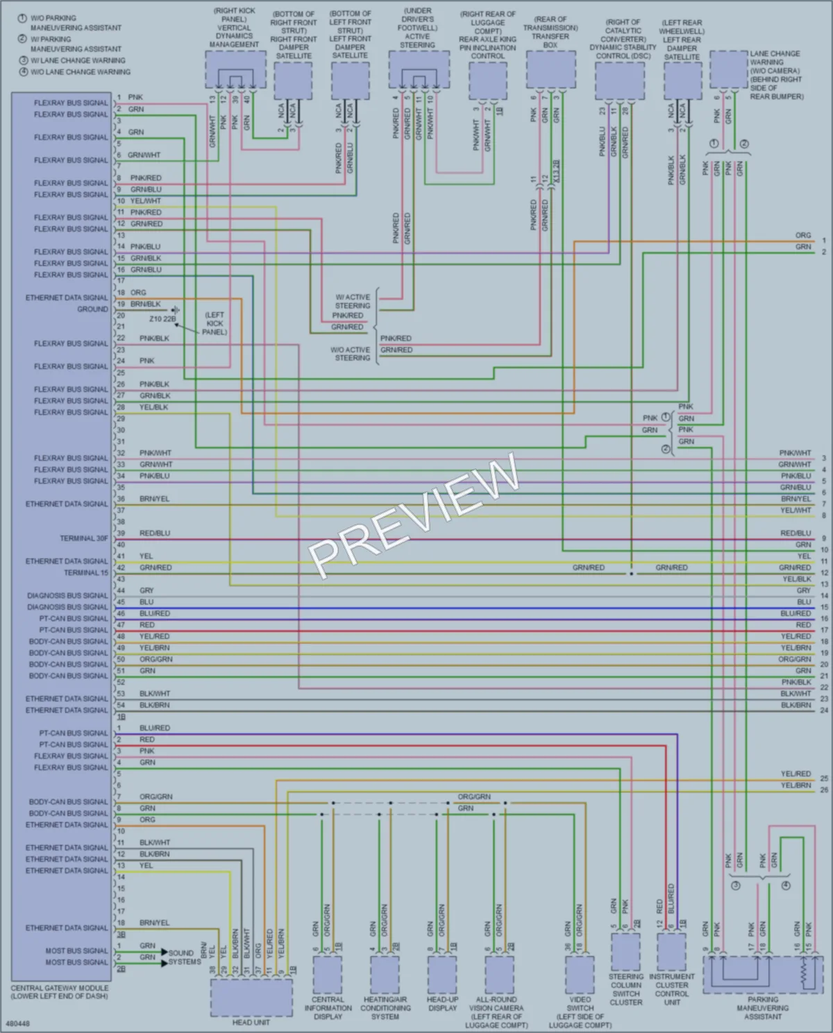 2015 BMW 740Ld Computer Data Lines wiring diagram preview
