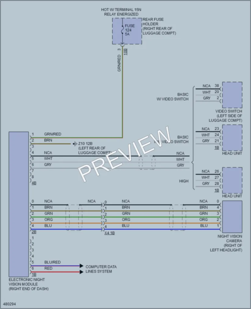2015 BMW 740Ld Instrument Cluster wiring diagram preview
