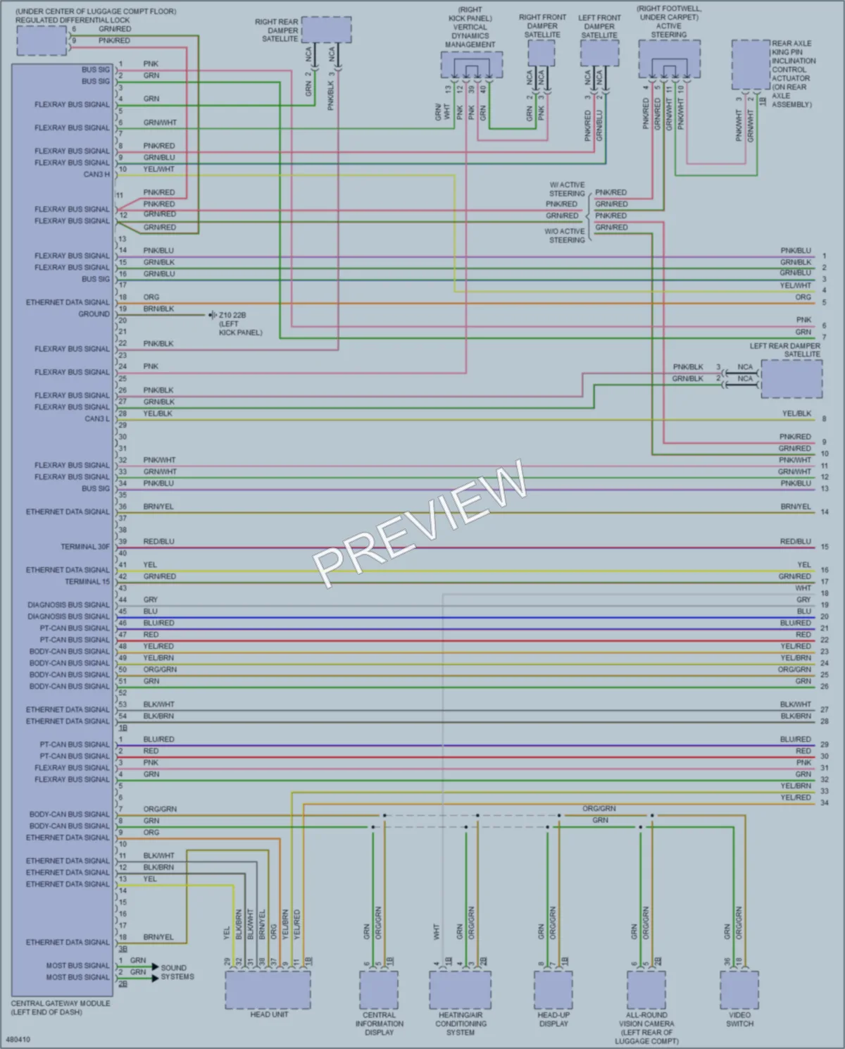 2015 BMW ActiveHybrid5 Computer Data Lines wiring diagram preview