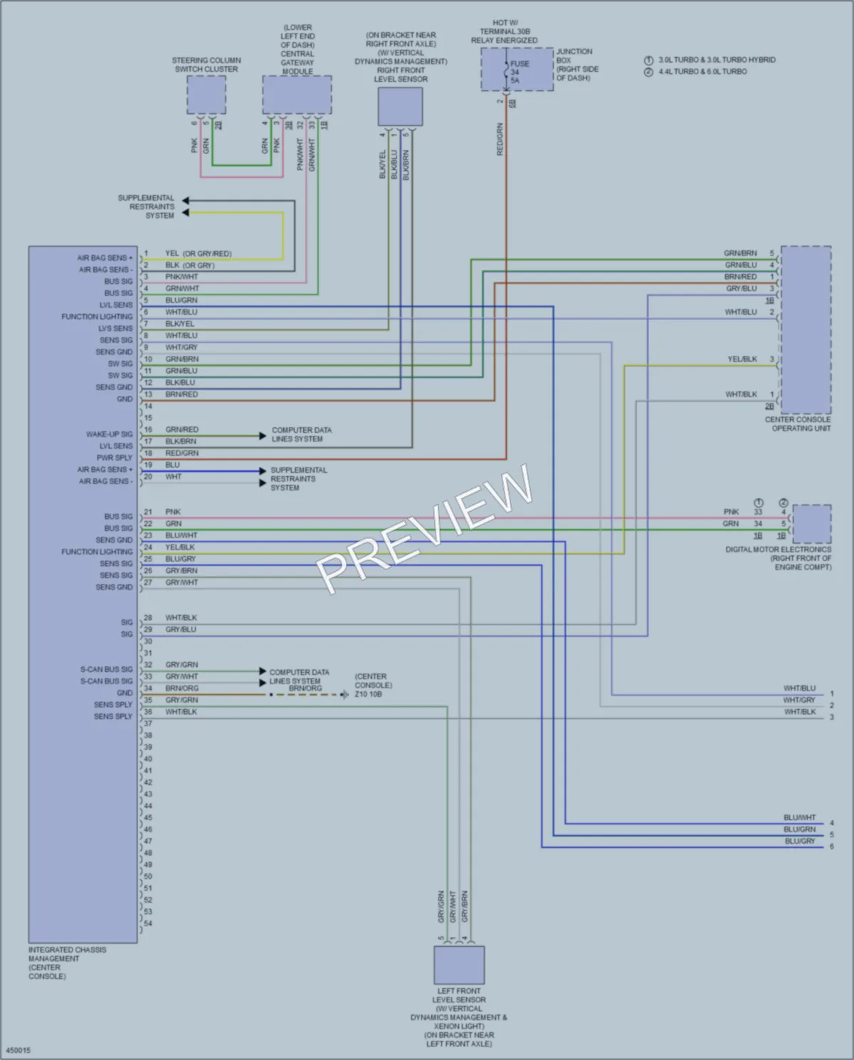 2015 BMW AlpinaB7 Electronic Suspension wiring diagram preview