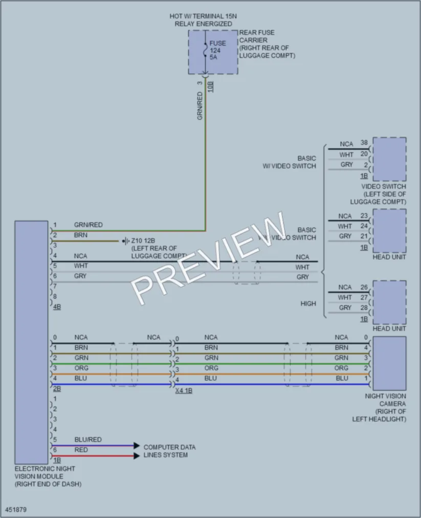 2015 BMW AlpinaB7 Instrument Cluster wiring diagram preview