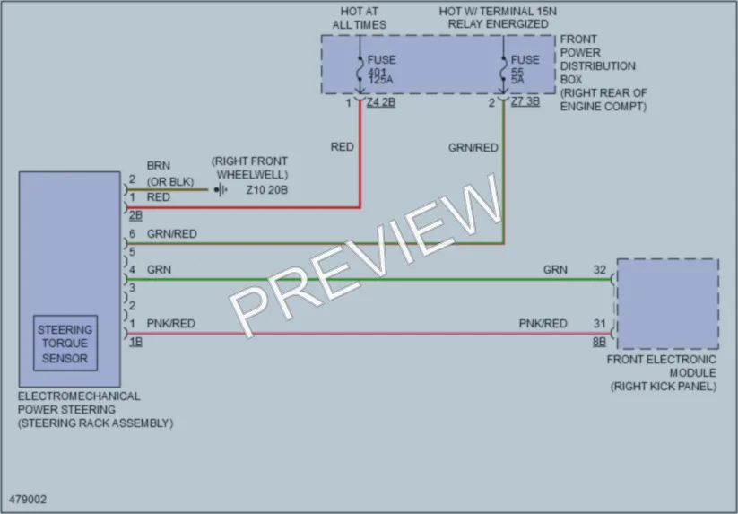 2015 BMW M235i Electronic Power Steering wiring diagram preview