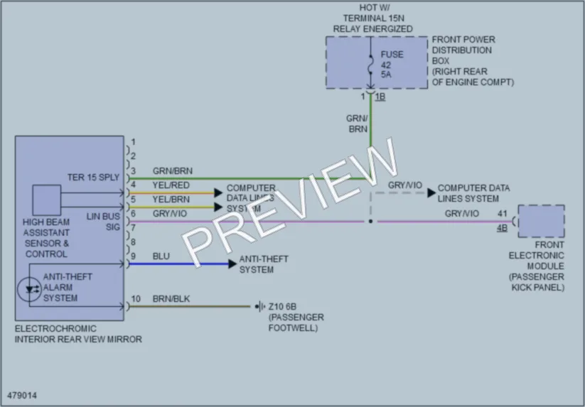 2015 BMW M235i Power Mirrors wiring diagram preview