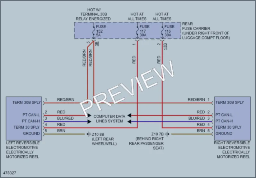 2015 BMW M4 Passive Restraints wiring diagram preview