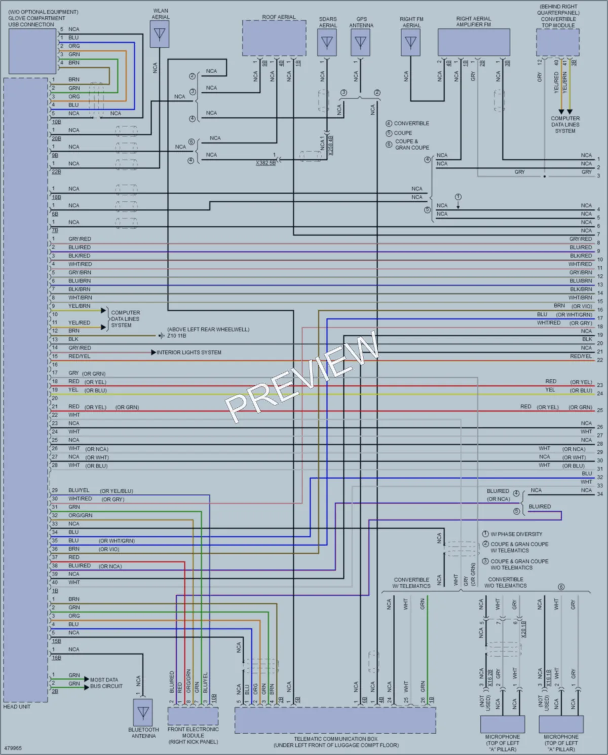 2015 BMW M4 Radio wiring diagram preview