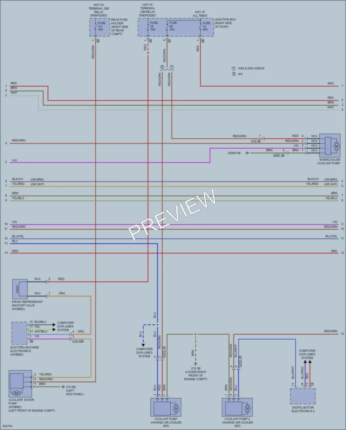 2015 BMW M5 Air Conditioning wiring diagram preview