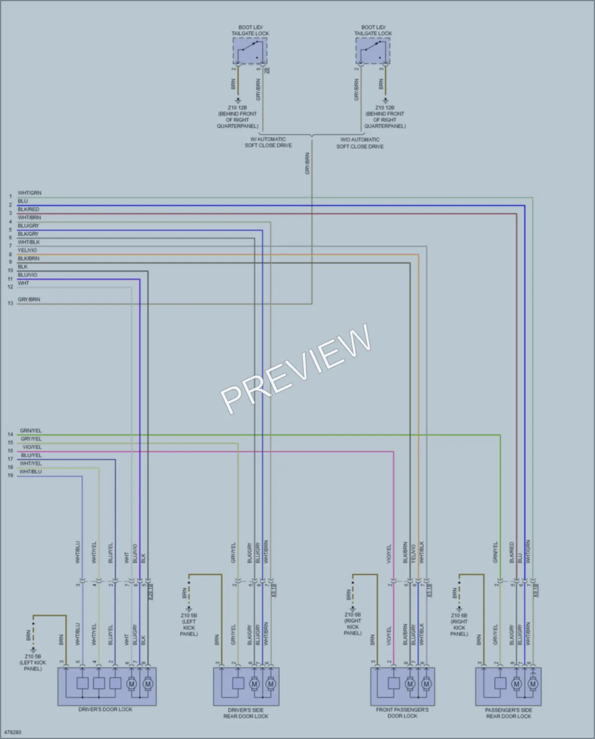 2015 BMW X3 Anti Theft wiring diagram preview