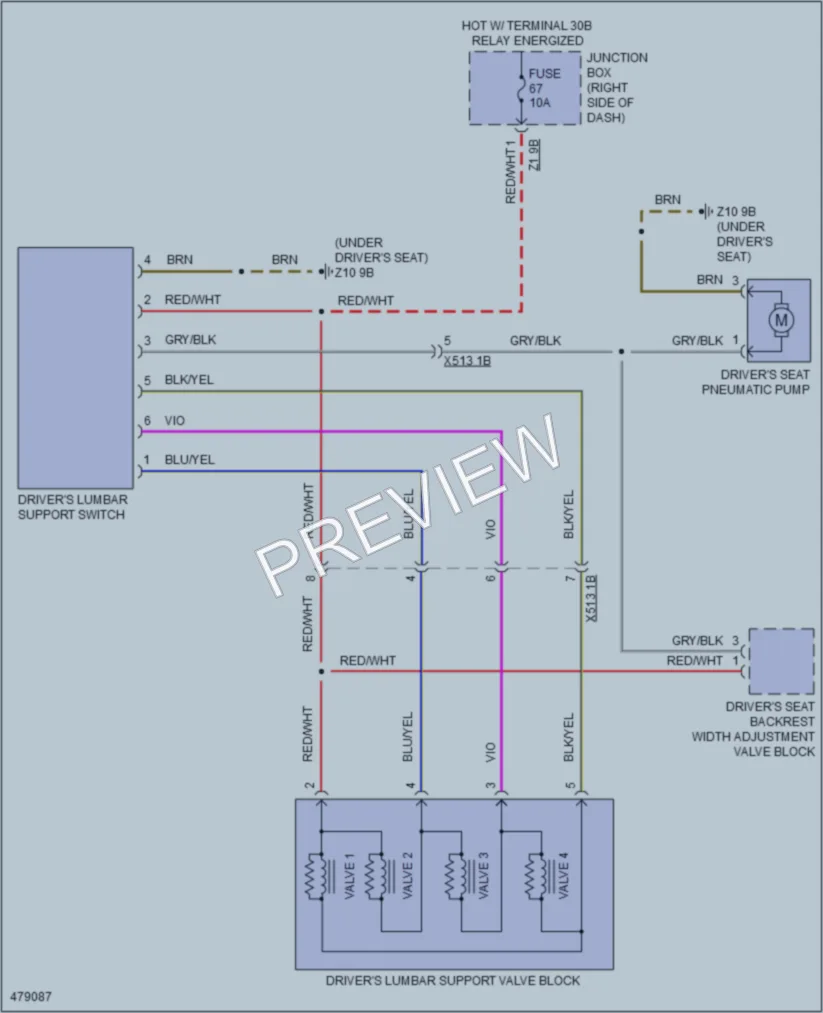 2015 BMW X3 Power Seats wiring diagram preview