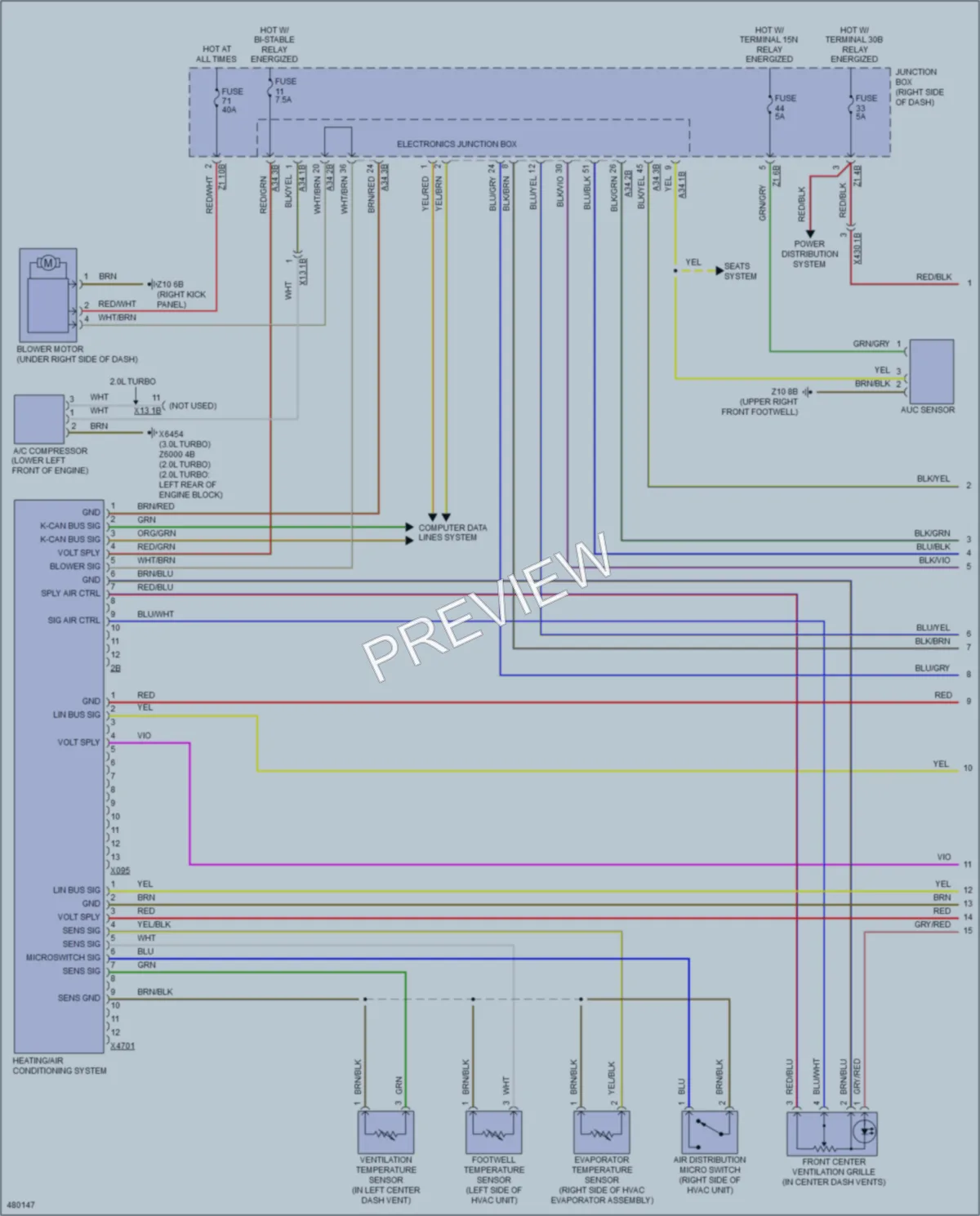 2015 BMW X4 Air Conditioning wiring diagram preview