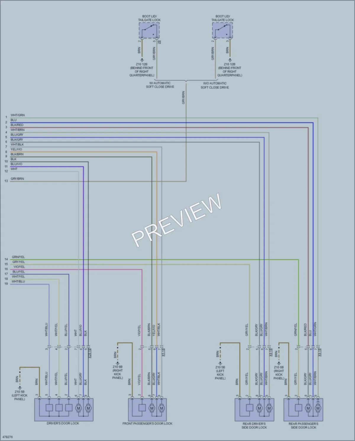 2015 BMW X4 Anti Theft wiring diagram preview