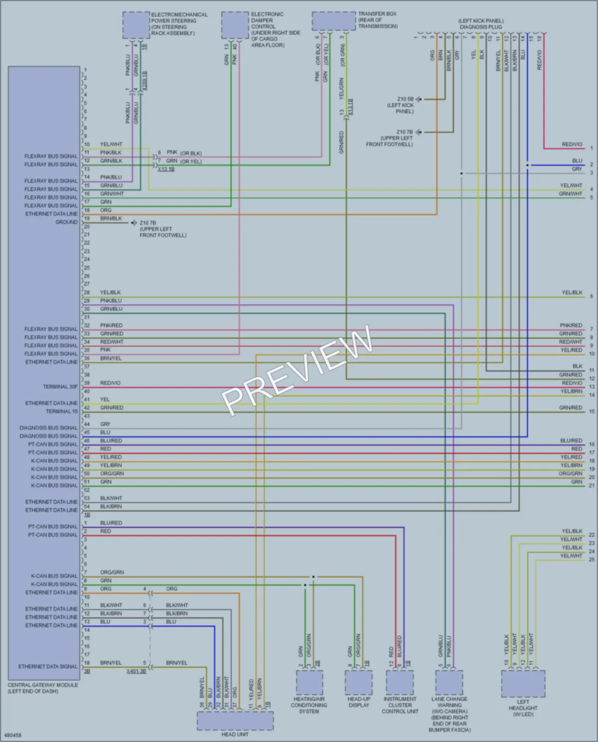 2015 BMW X4 Computer Data Lines wiring diagram preview